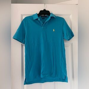 Polo Ralph Lauren Shirt Mens S Small Petite Blue Classic Fit Short Sleeve